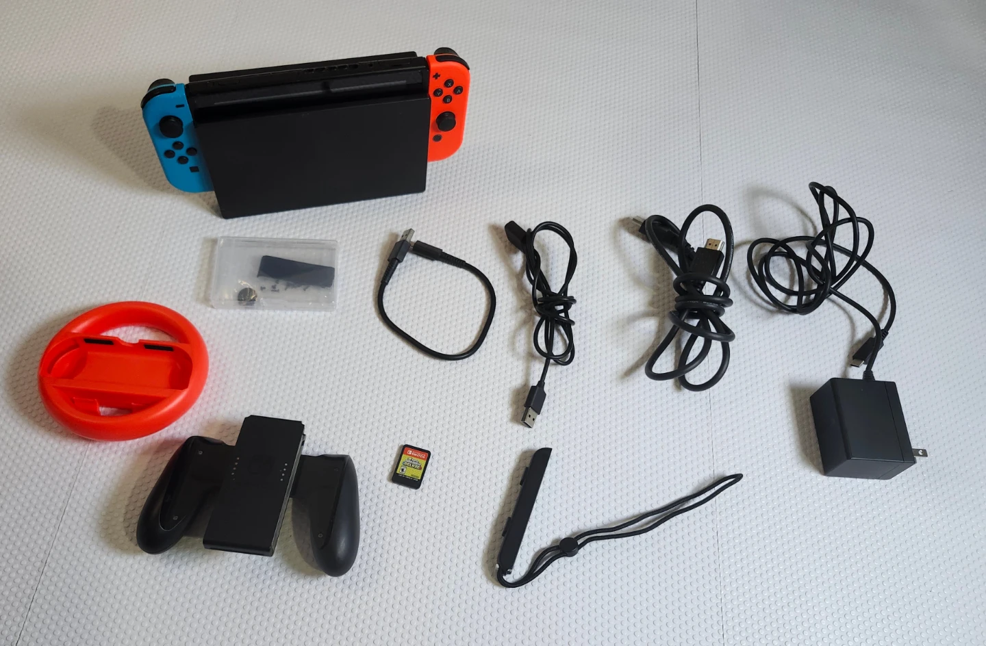 Nintendo Switch Neon Blue/Red video game console bundle
