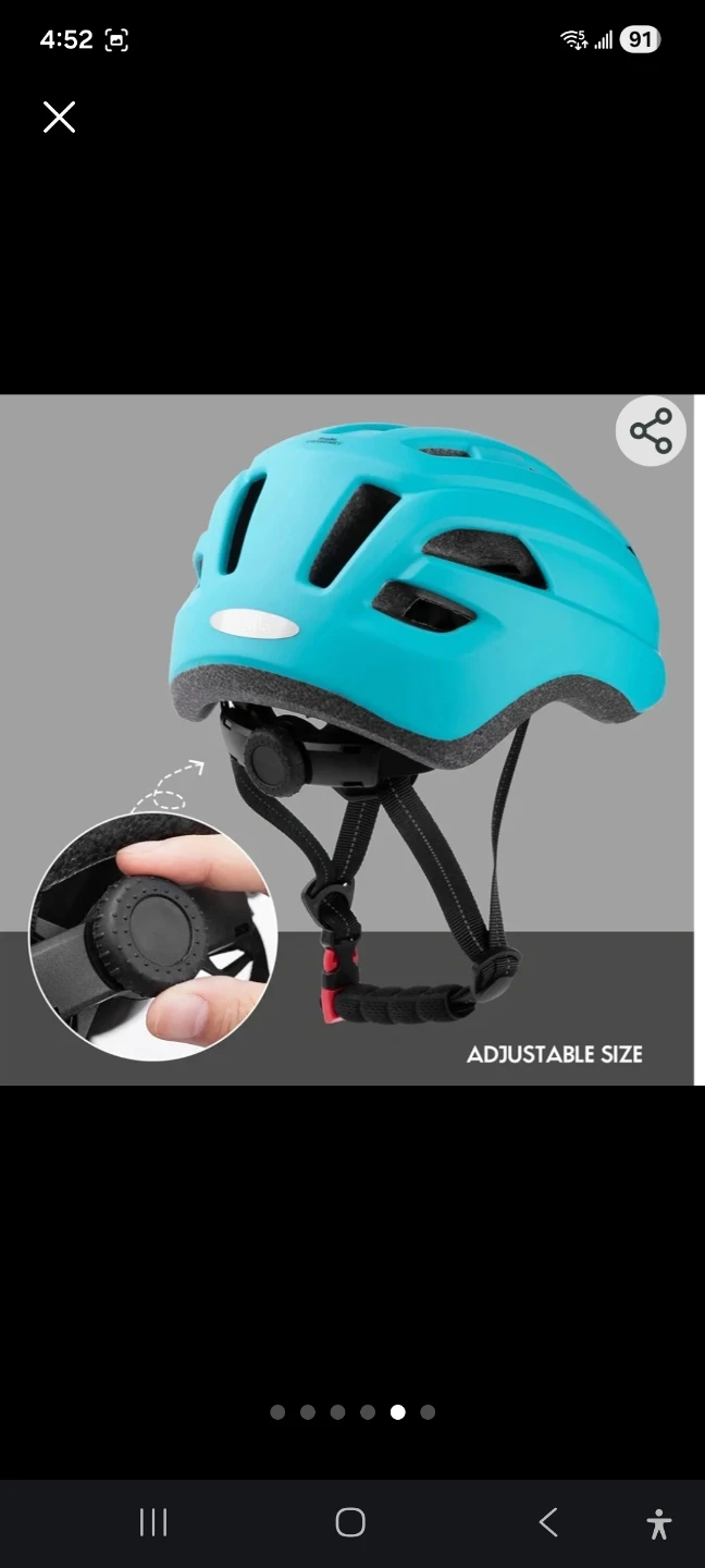 Kuulla Adjustable Toddler Bike Helmet - Teal - photo 3