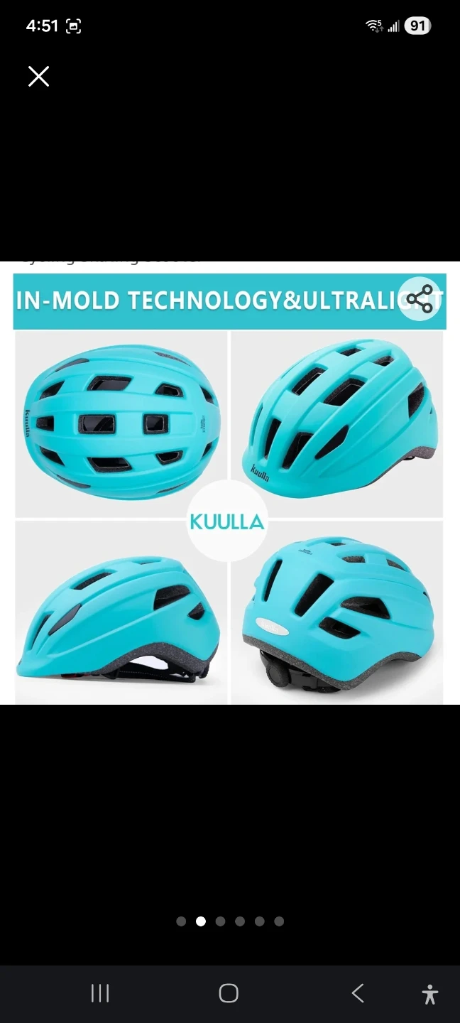 Kuulla Adjustable Toddler Bike Helmet - Teal - photo 4
