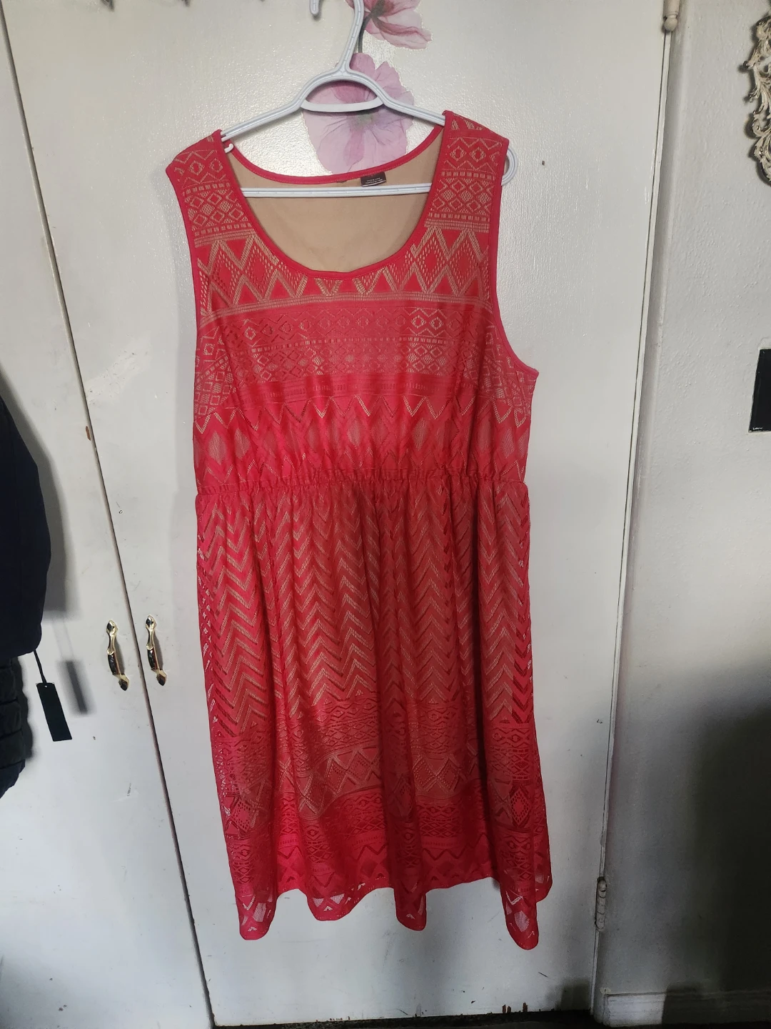 Women's Red Lace Dress - photo 2