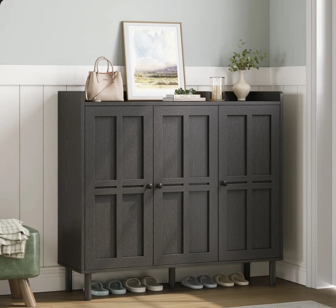 Large 3-Door Shoe Cabinet