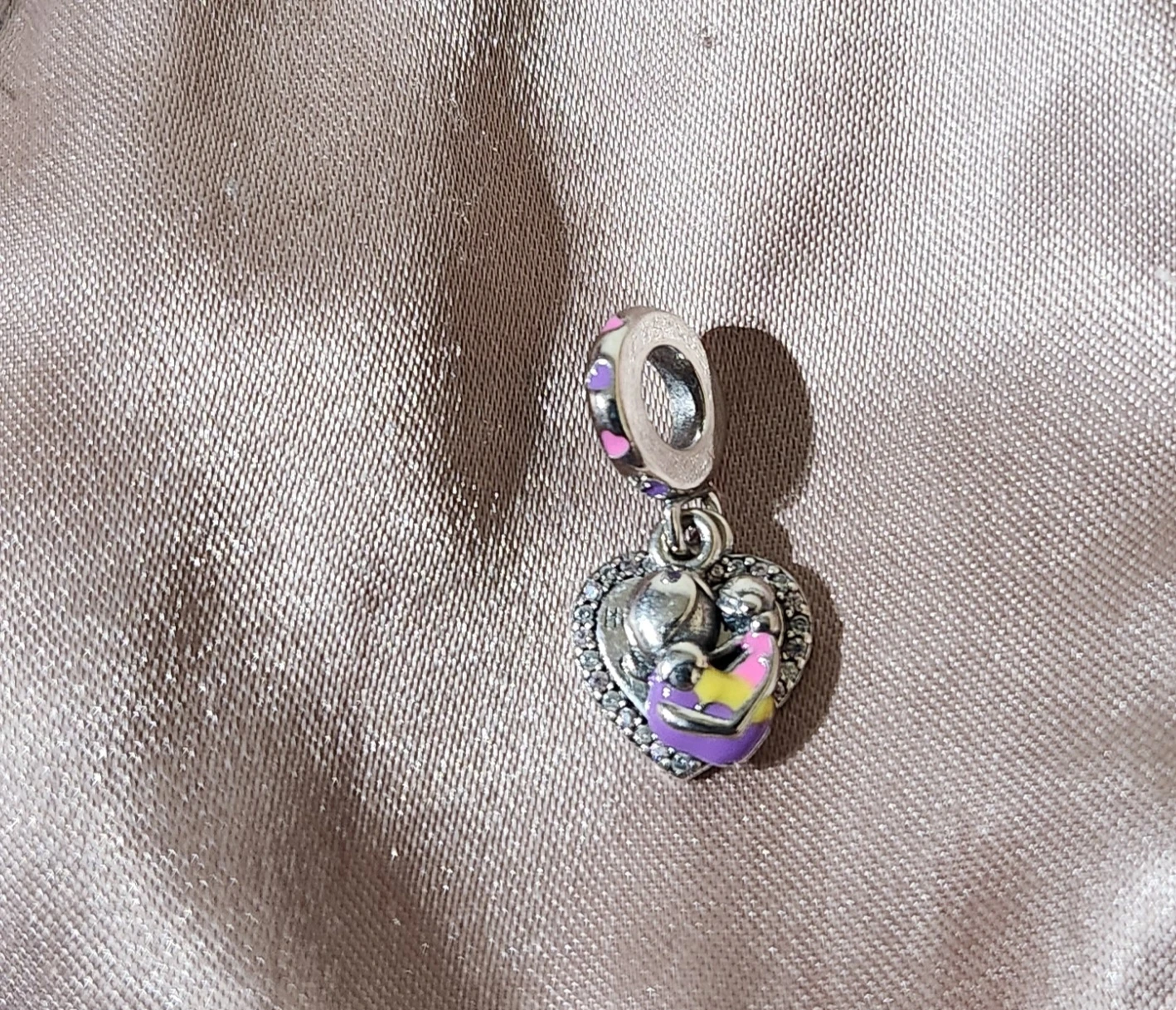 Heart "Mama" Charm with "Home is Where Mama Is"