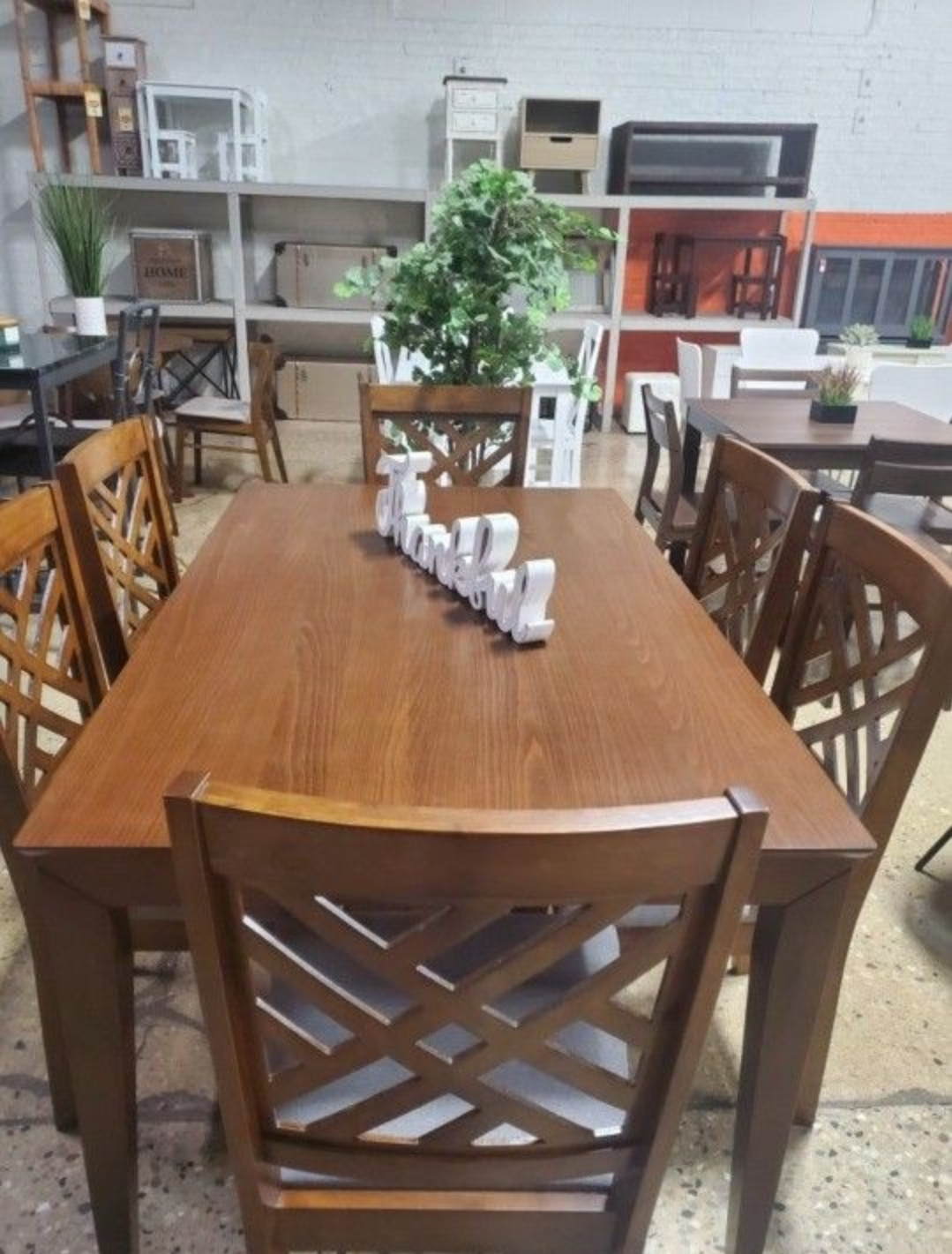 7 pc Wooden Dining Table and Chairs Set - photo 2