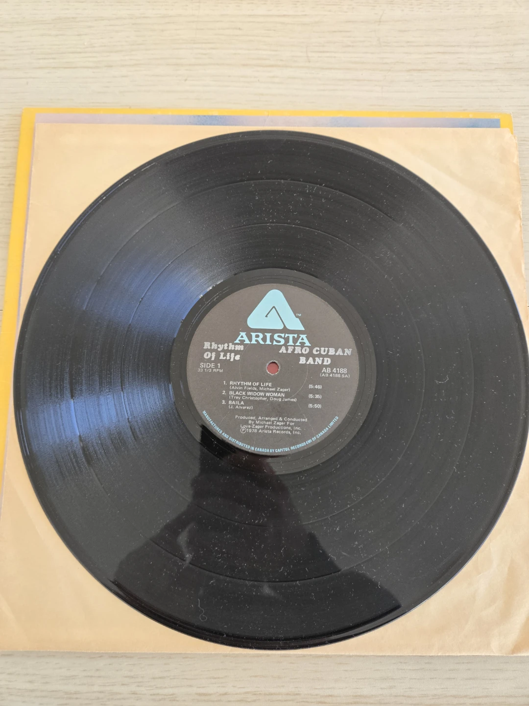 Afro-Cuban Band Rhythm of Life Vinyl Record - photo 2
