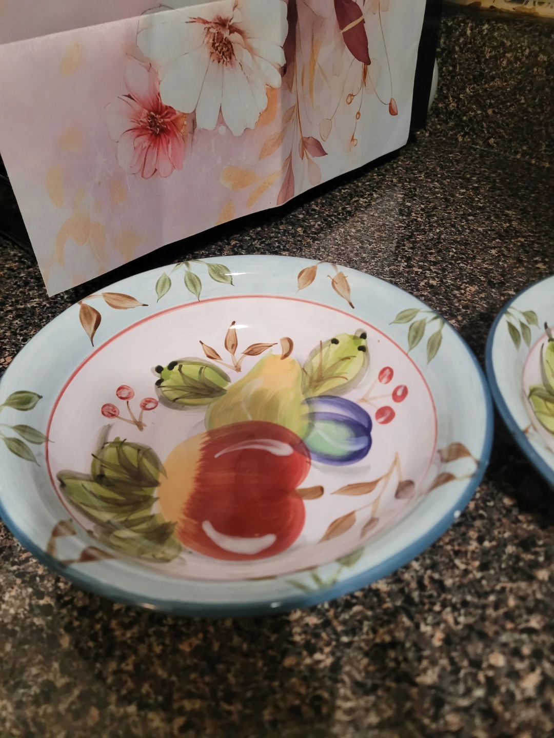 Set of 2 Heritage Mint Ltd Black Forest Fruits Bowls$10each - photo 2