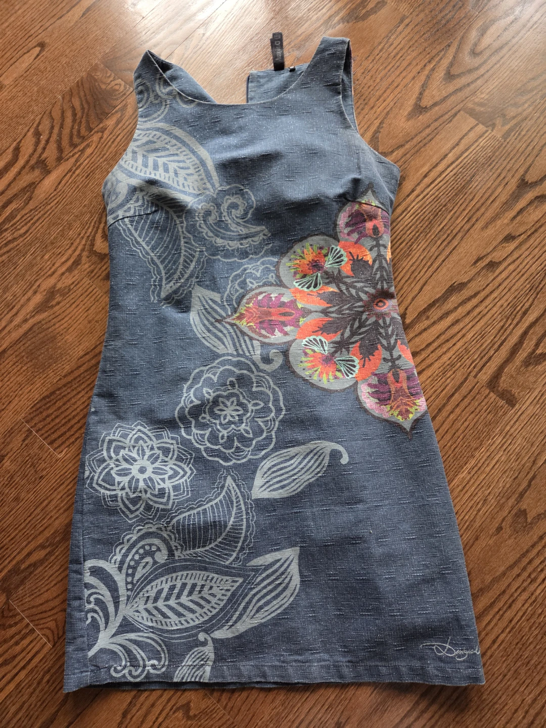 Desigual Denim Dress with Floral Print
