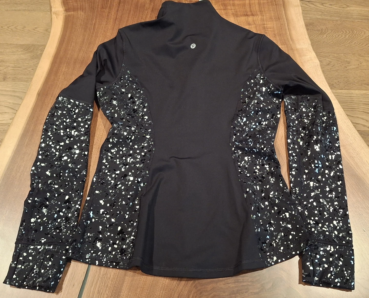 Lululemon Black & White Speckled Full Zip Jacket Size 8 - photo 2