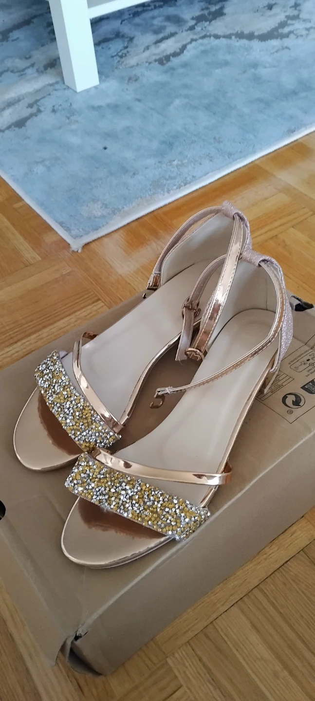 Sandals Size 38 Rose Gold Sparkle - photo 4