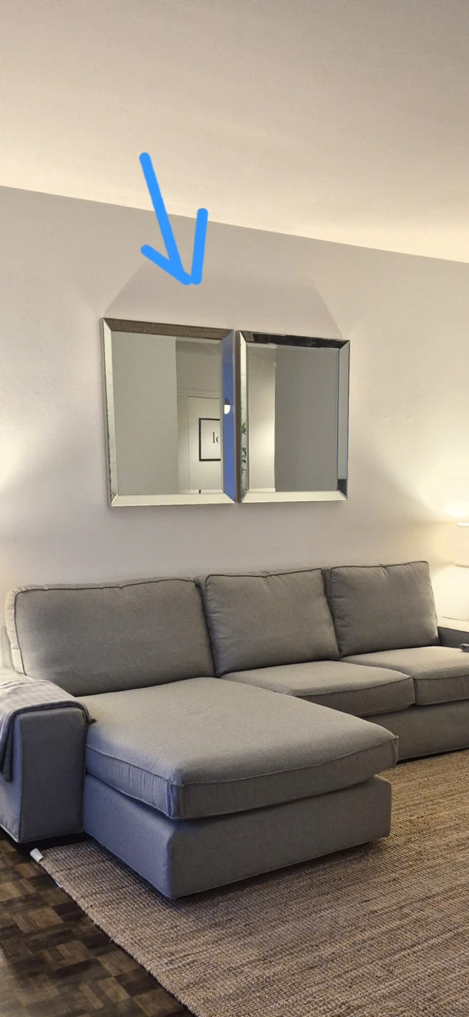 Set of 2 Mirrored Wall Mirrors