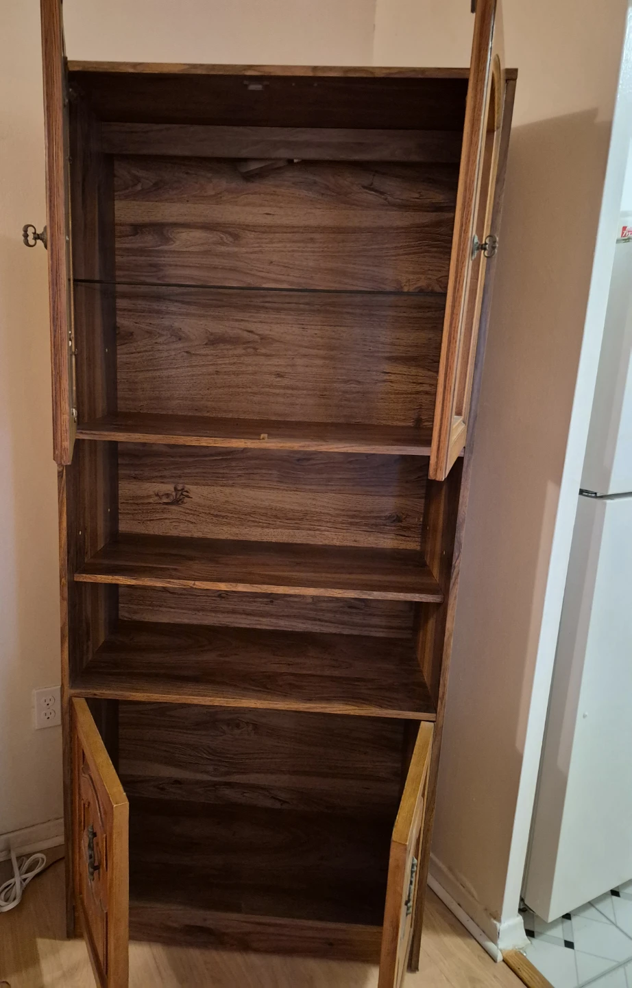 Wooden Display Hutch/Cabinet with glass doors - photo 3