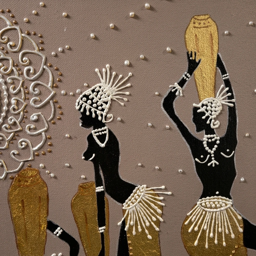 Textured Wall Art - African Women Dancing - photo 5