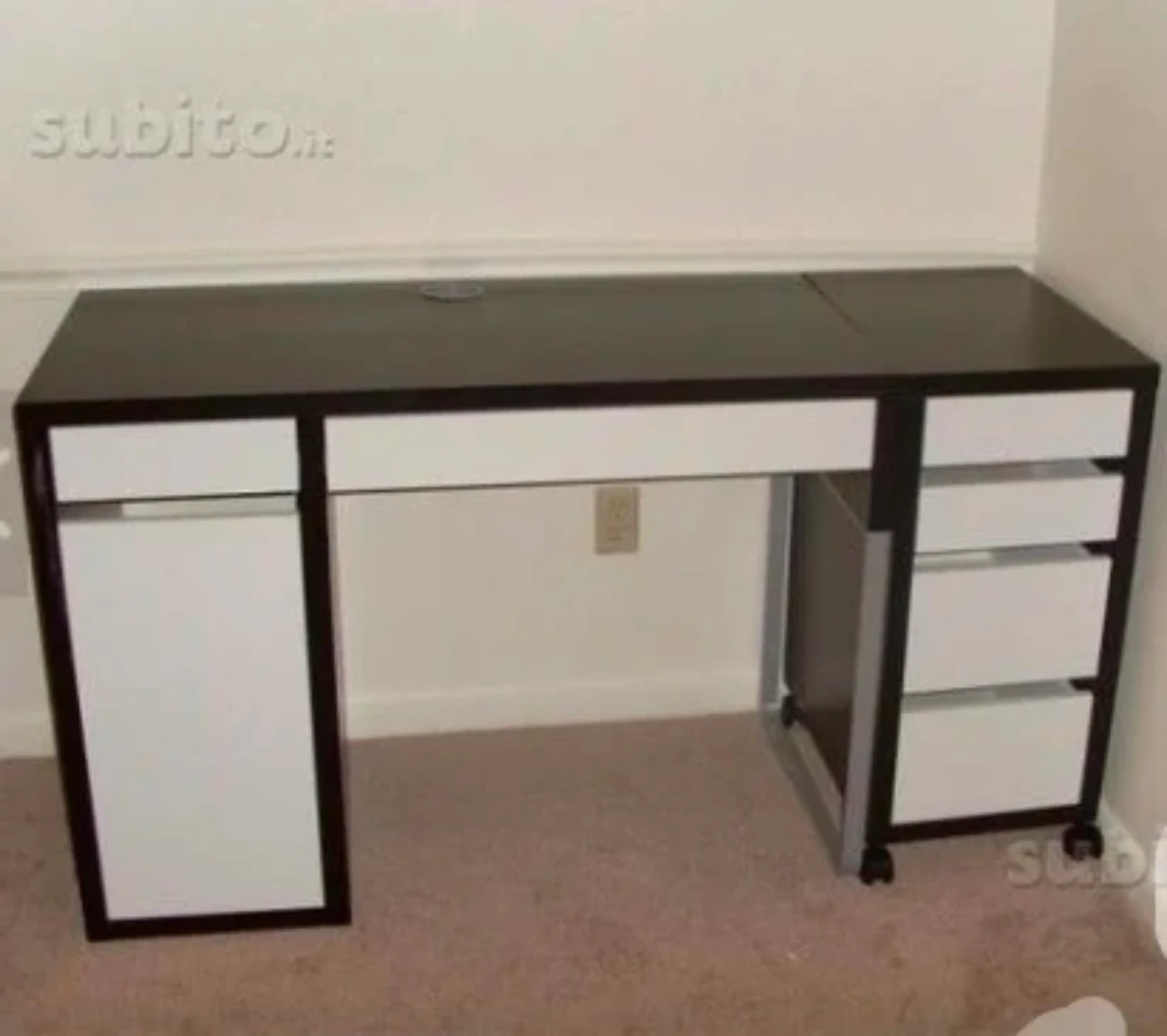 Office desk plus drawers and chair ikea