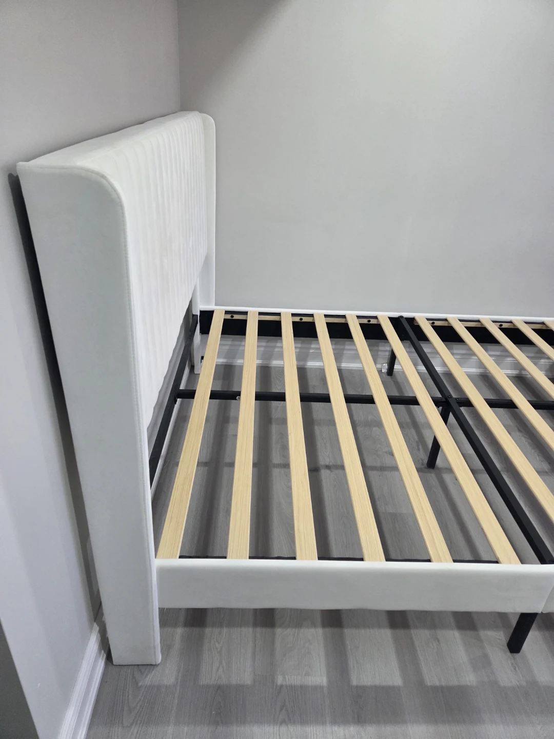Queen Size Mattress with White Bed Frame - photo 2