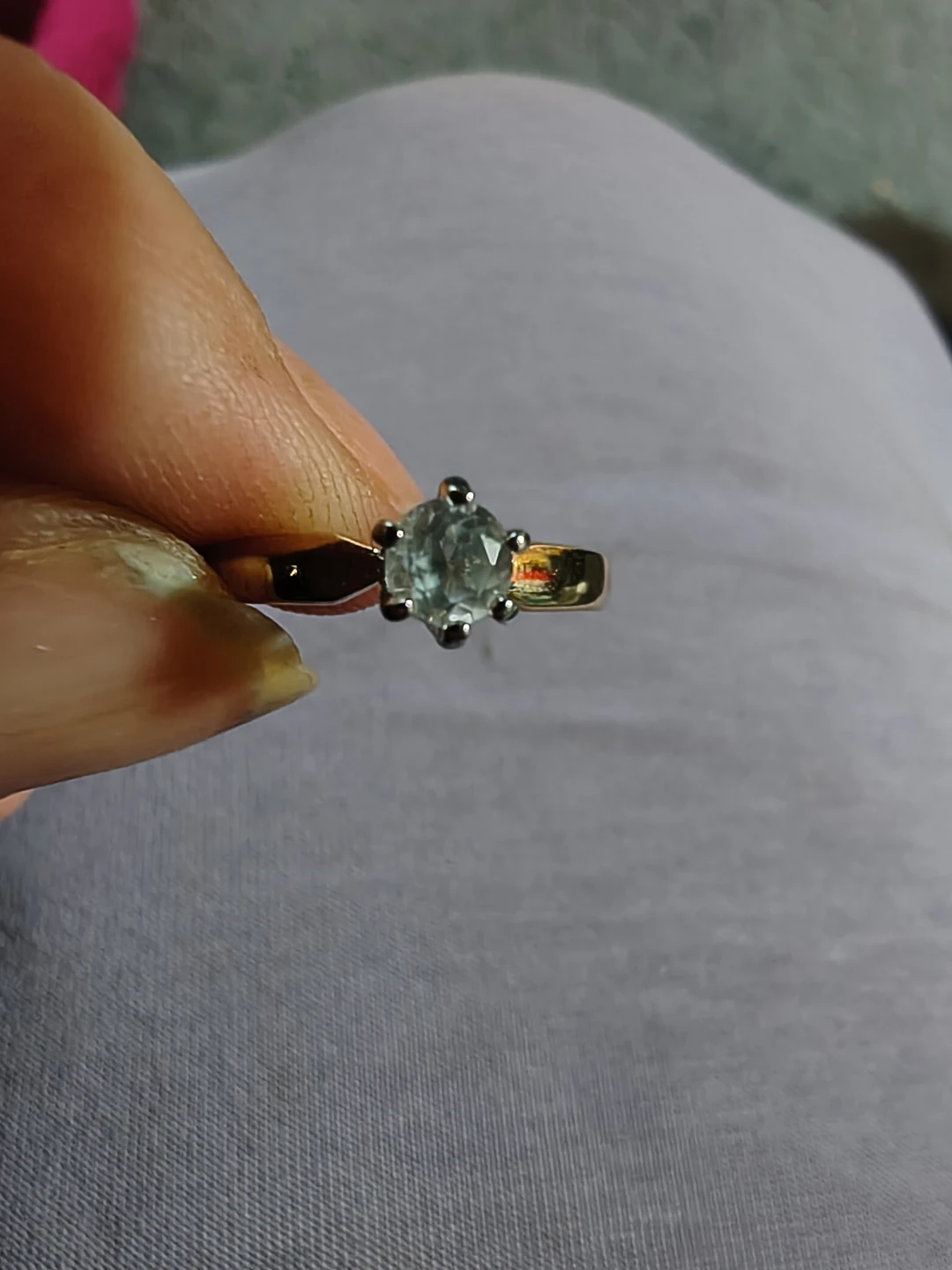 18k gold hge solitaire diamond wedding Ring - photo 2