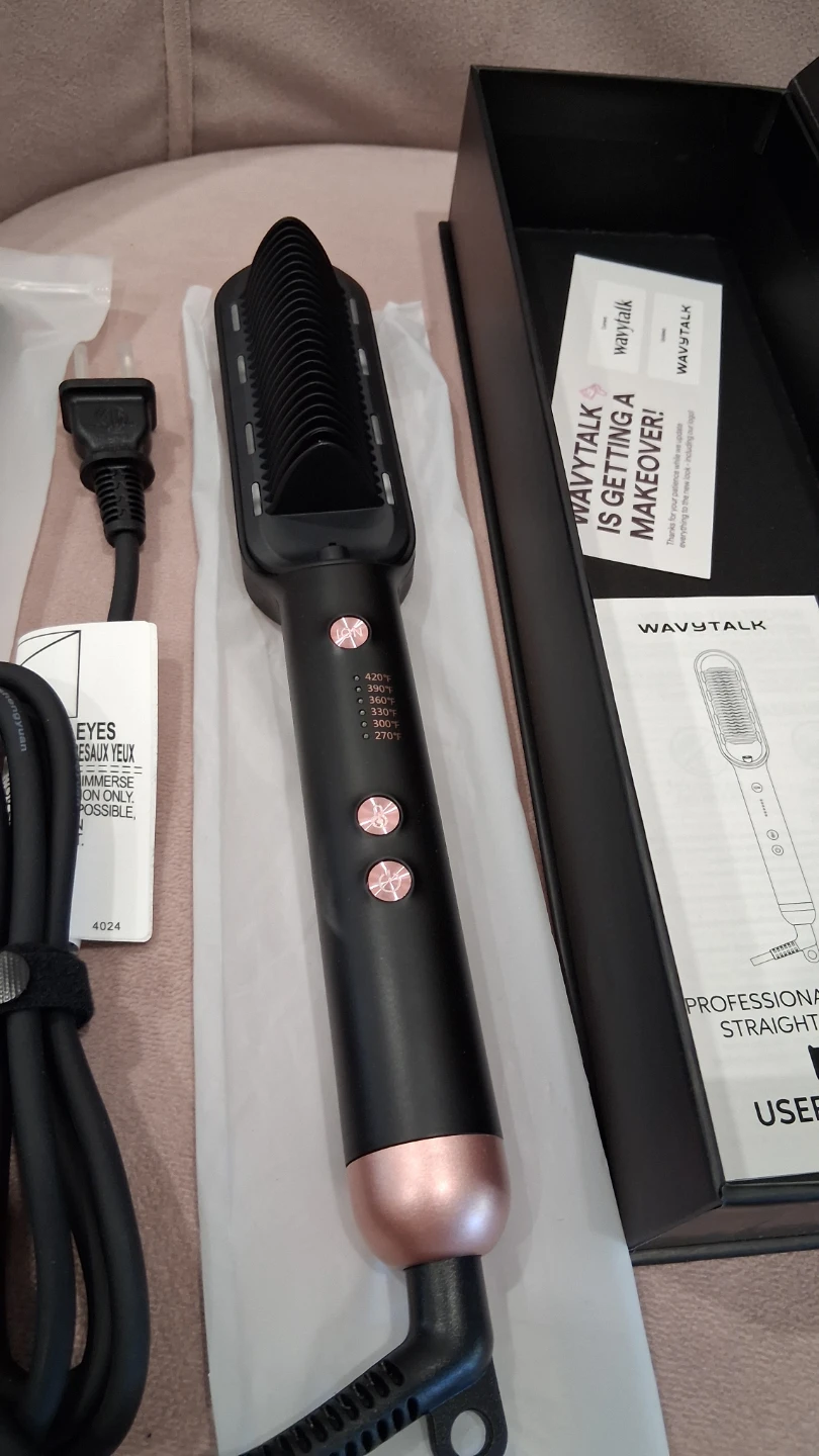 Hair Straightener Brush Comb Negative lonic - photo 2