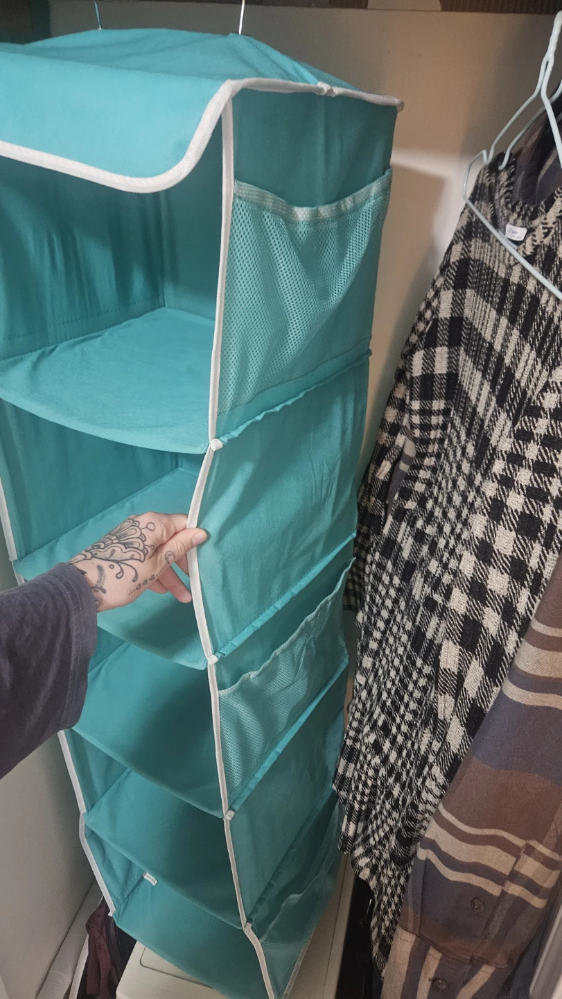 Hanging Closet Organizer - Teal - photo 3