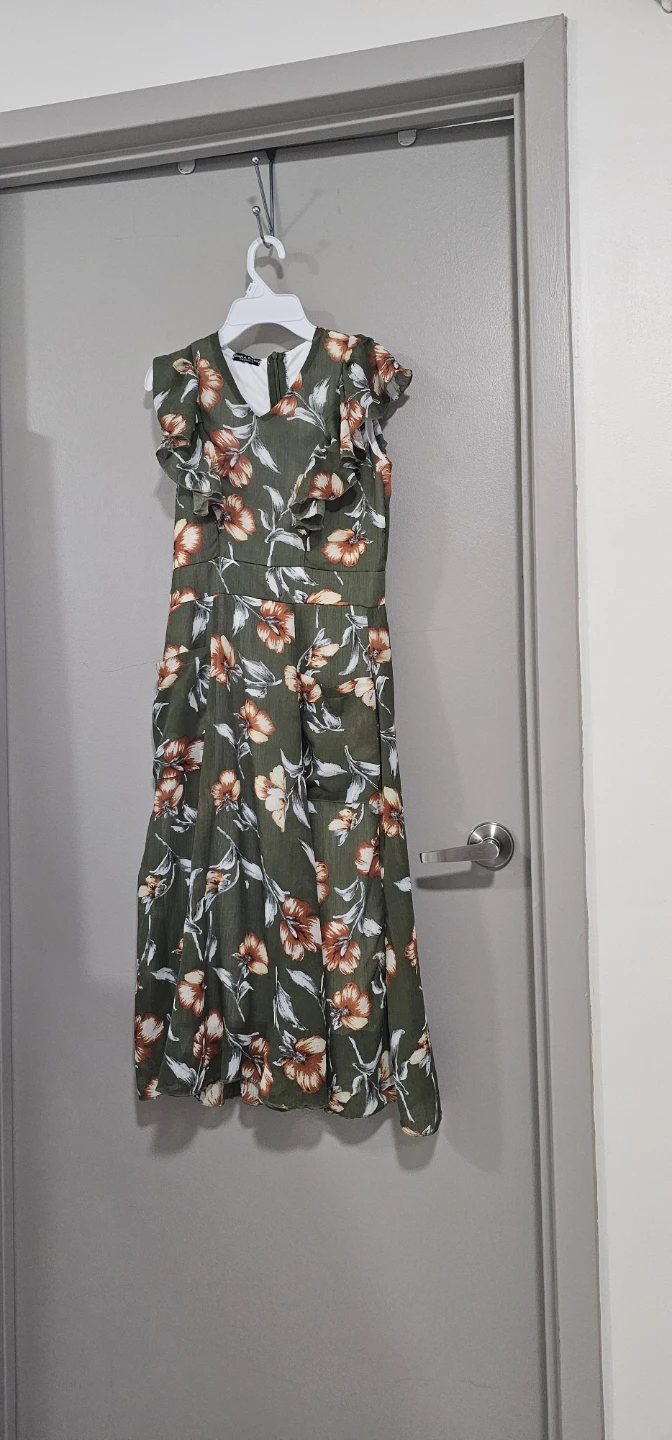 New brand Zara Basic Fashion Women's Floral Print Midi Dress 🌱 - photo 3