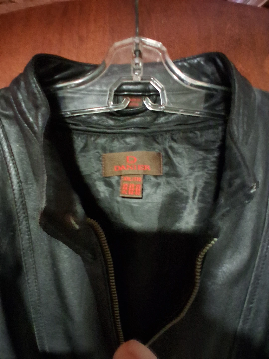 DANIER Leather Jacket - Black - Size XXL