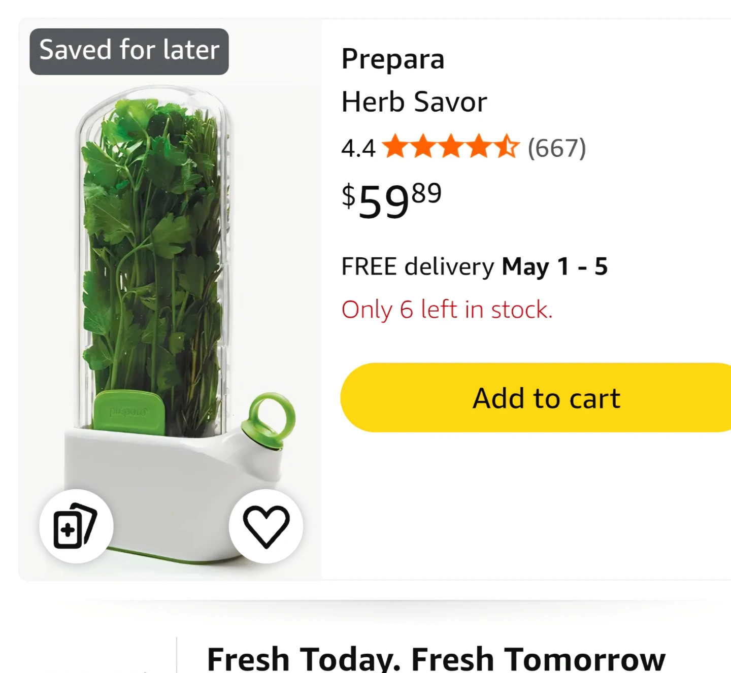 NIB! HERB SAVOR  Fresh Herb Keeper - photo 4
