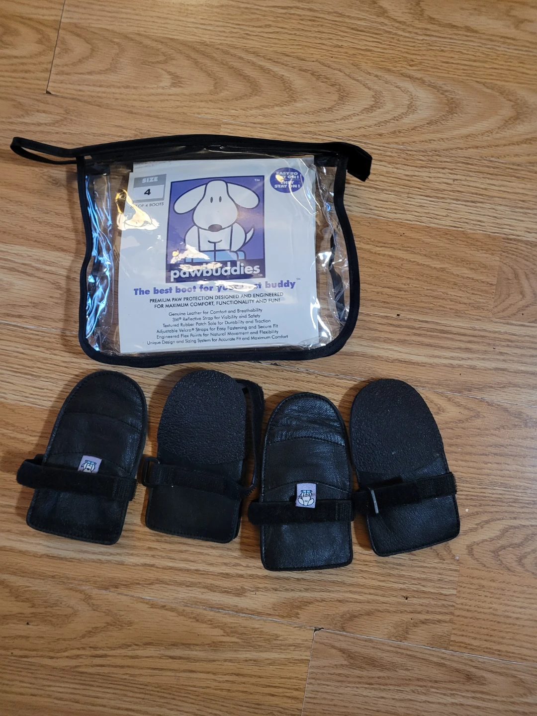 Pawbuddies Dog Boots Size 4 Set of 4 - photo 2