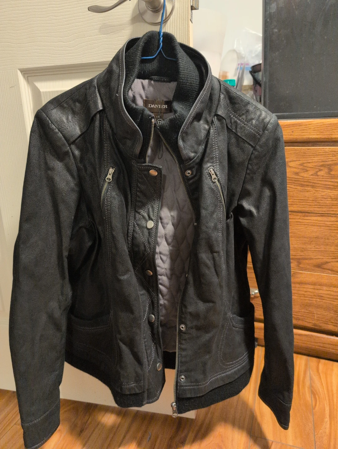 Danier Black Genuine Leather Jacket L/G