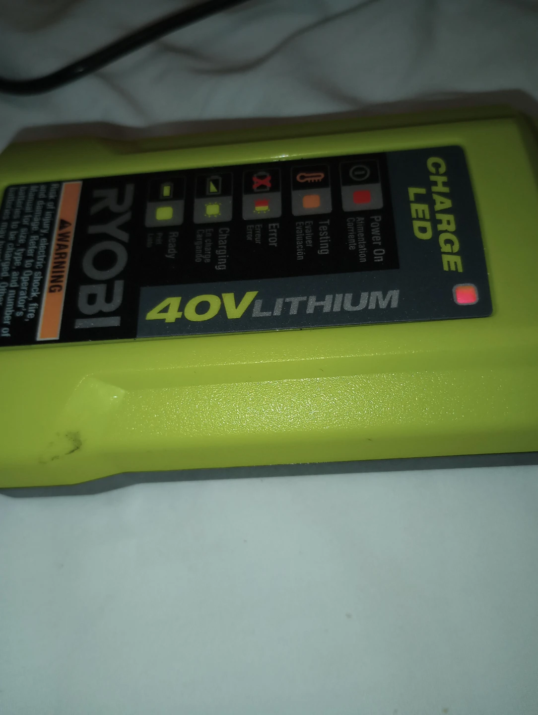 Ryobi OP404VNM 40V Lithium Battery Charger - photo 3