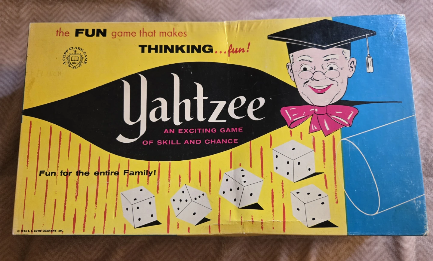 Vintage 1956 Yahtzee Board Game