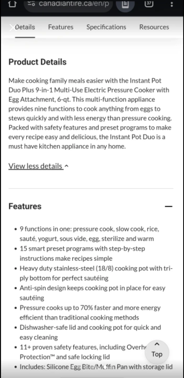 Instant Pot Duo 9-in-1 Electric Pressure Cooker 6-qt - photo 3