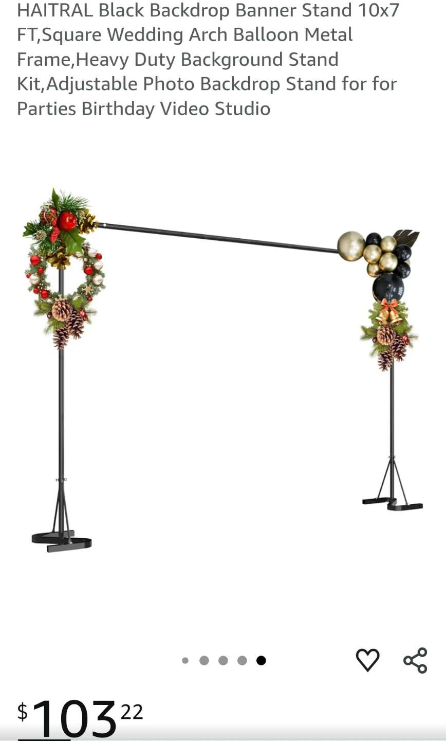 Large party/wedding backdrop stand*new*