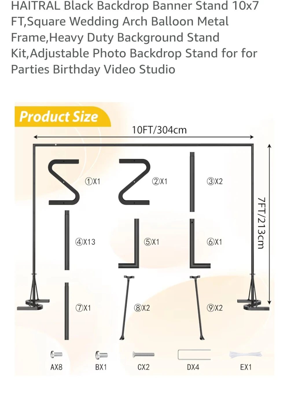 Large party/wedding backdrop stand*new* - photo 4