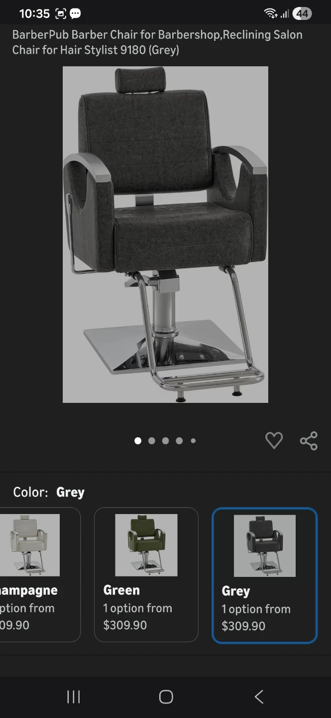BarberPub Barber Chair for Barbershop,  Salon Chair 9180 (Grey)
