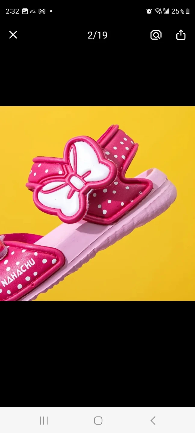 Pink polka dot sandals with bows - photo 4