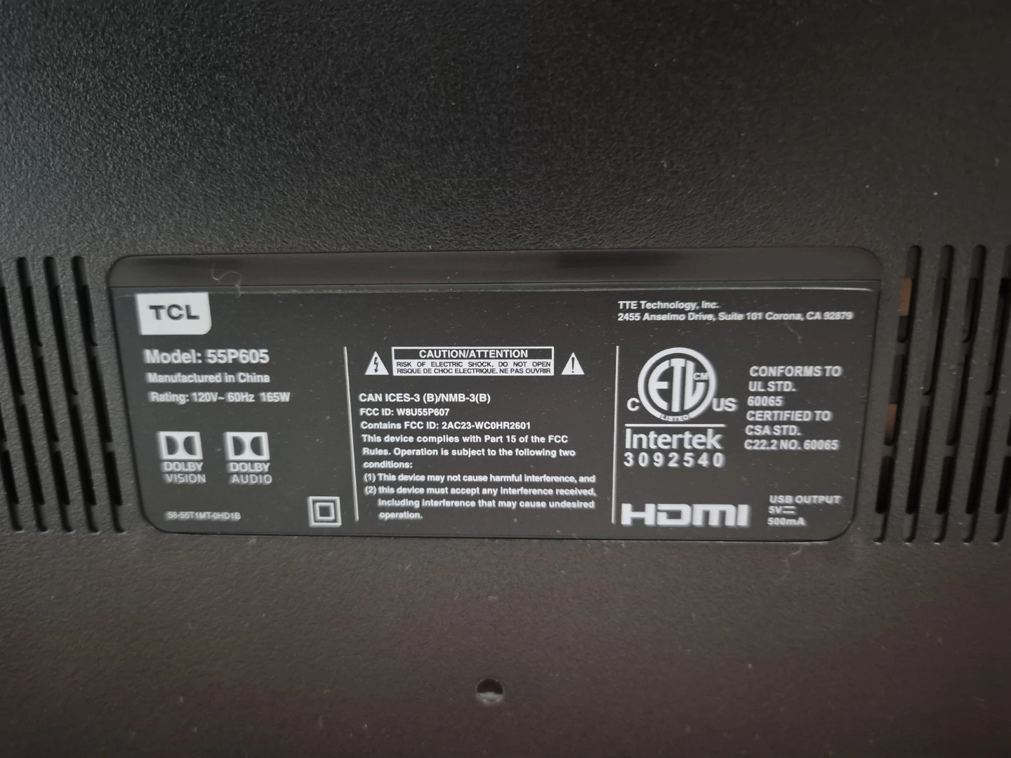 TCL 55P605 Roku TV 55-inch Smart TV (pick up only) - photo 2
