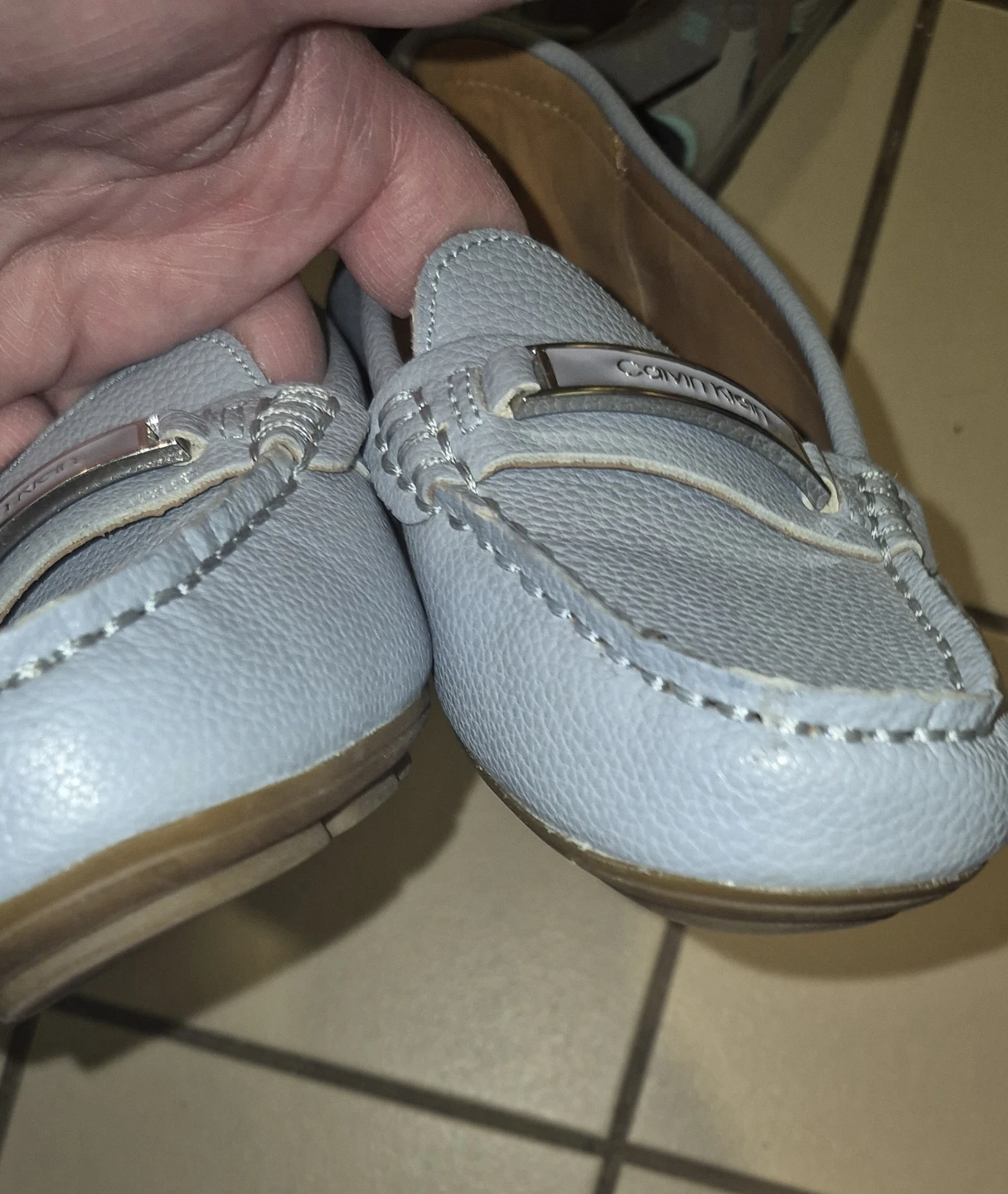 Calvin Klein Women's Loafers - Stone Blue Size 6 - photo 3