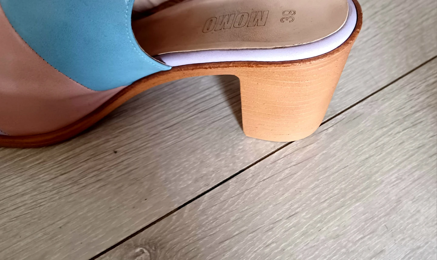 MOMO Colour Block Block Heel Sandals Size 39 - photo 4