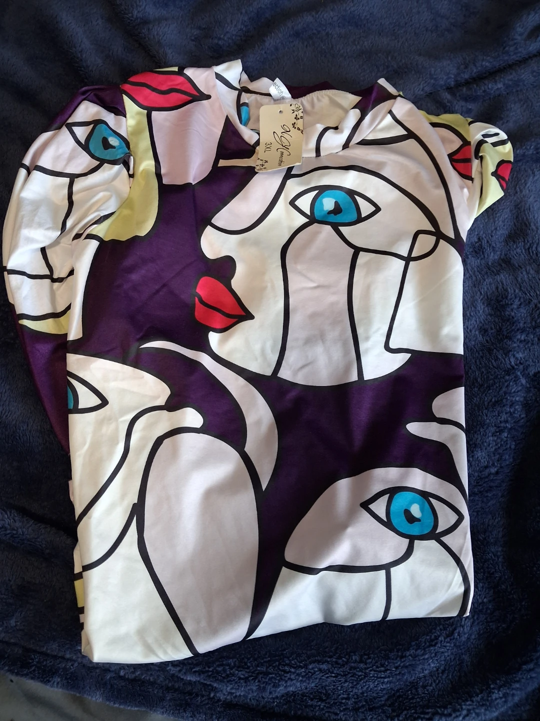 Abstract Face Print Top Size 3XL - photo 2