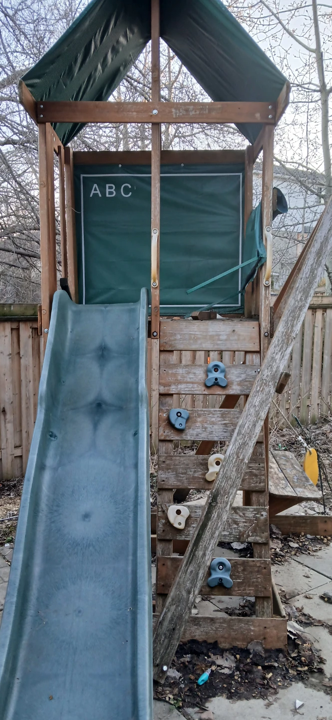 Wooden Backyard Playground with Slide and Swing - photo 2