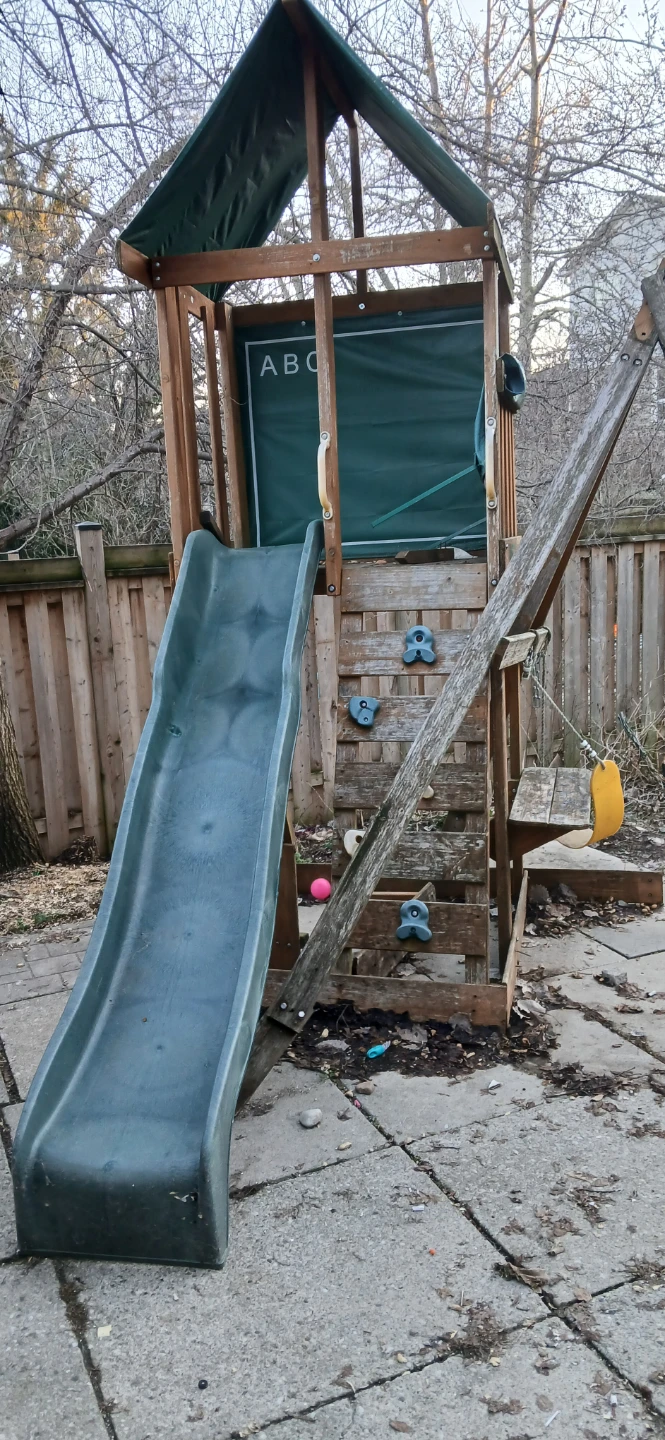 Wooden Backyard Playground with Slide and Swing - photo 3