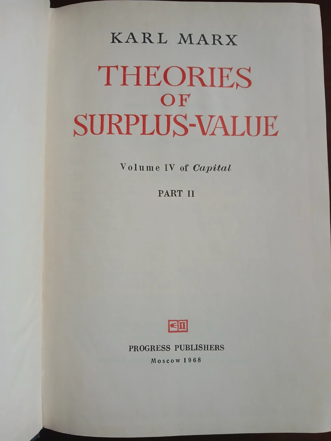 Karl Marx Theories of Surplus-Value Part I & II Books - photo 5