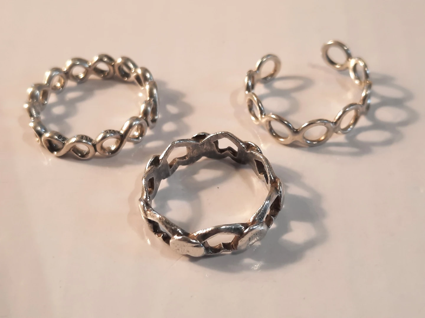 Pandora Sterling Silver Ring Set