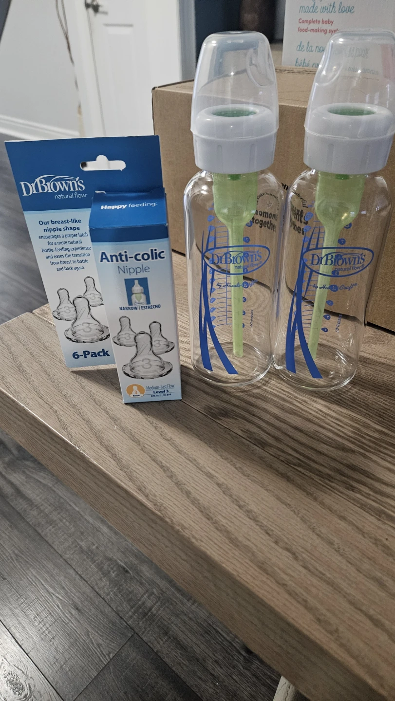 2pk - Dr. Brown's Natural Flow Baby Bottles & Nipple 6-Pack