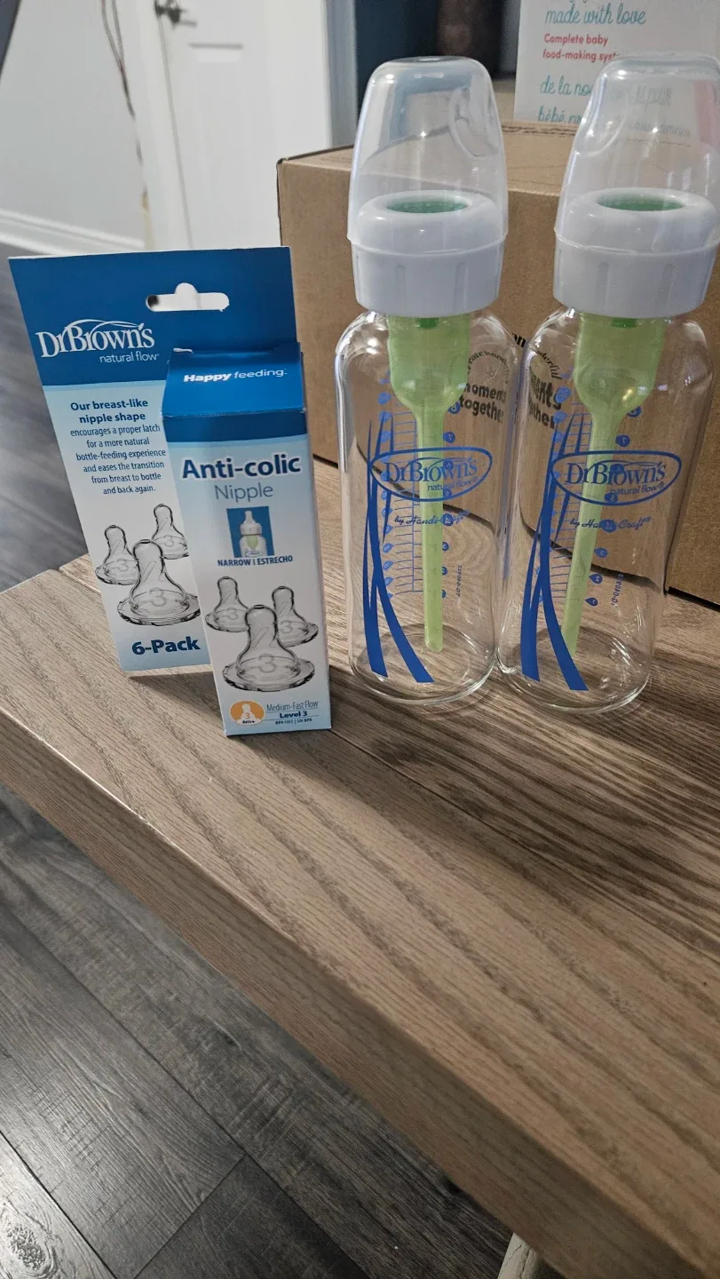 2pk - Dr. Brown's Natural Flow Baby Bottles & Nipple 6-Pack