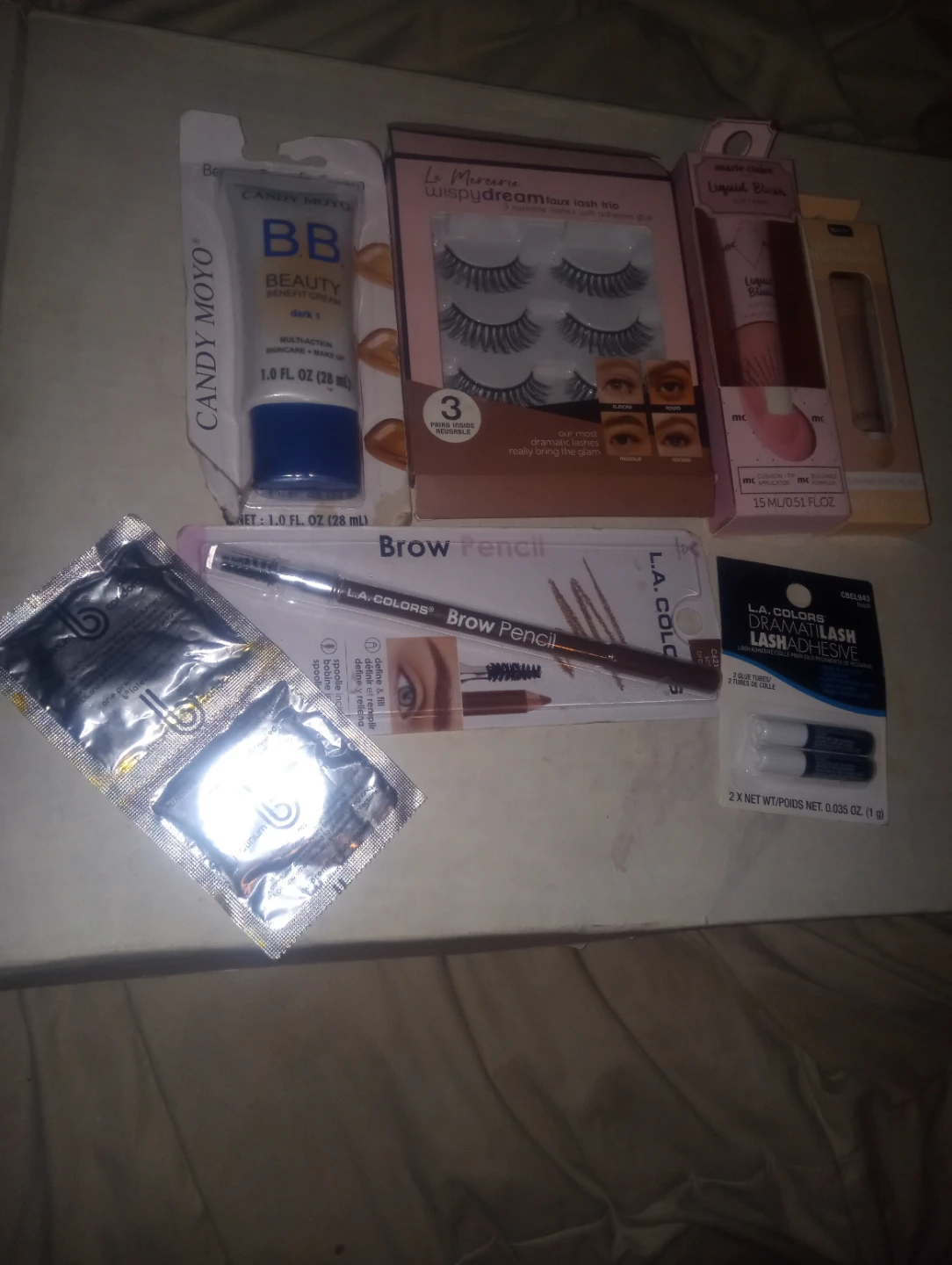 Candy Moyo BB Cream,Faux Lashes, Brow Pencil & Adhesive