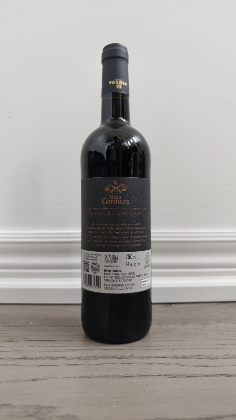 Familia Torres Gran Coronas Red Wine - photo 2
