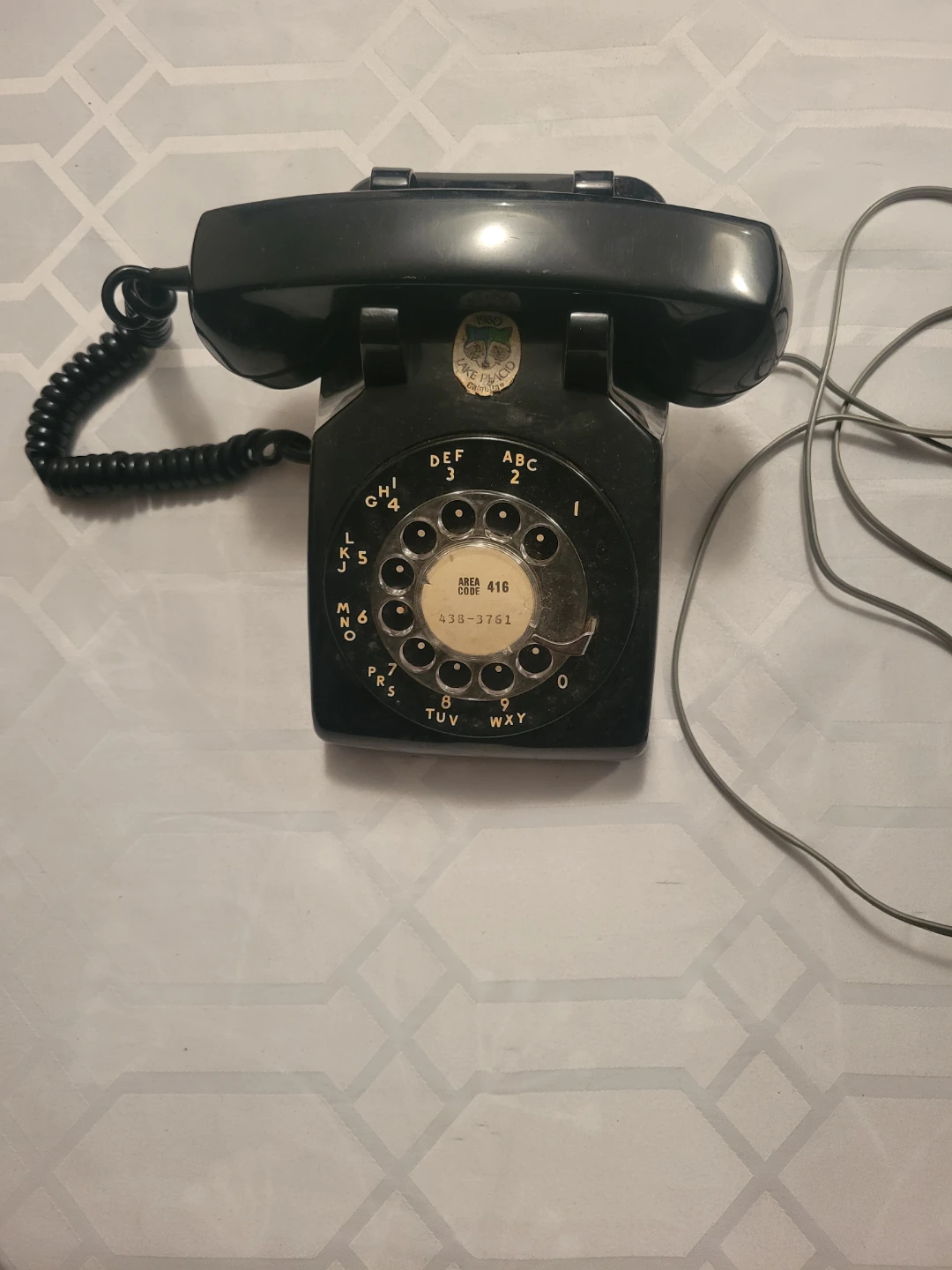 Vintage Black Rotary Dial Telephone - Bell NE-500