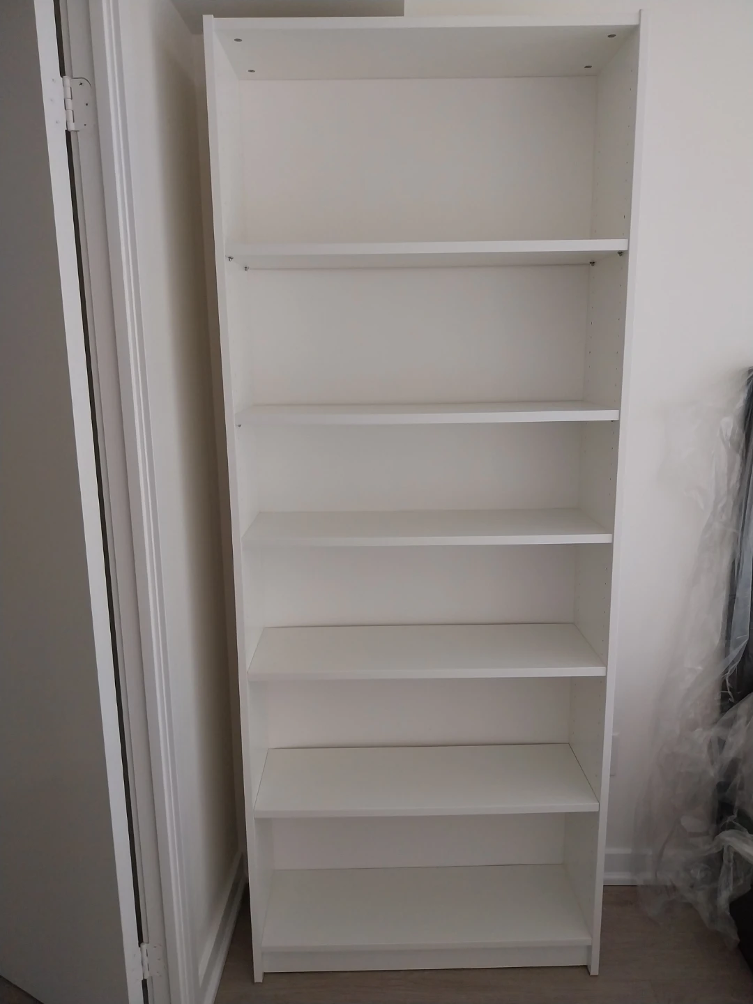 White 6 Shelf Bookcase