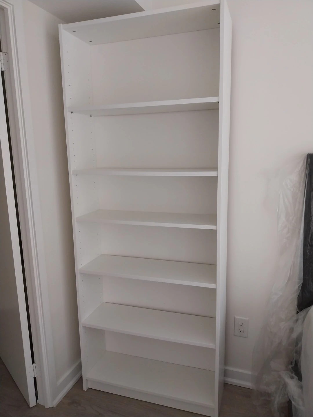 White 6 Shelf Bookcase - photo 2