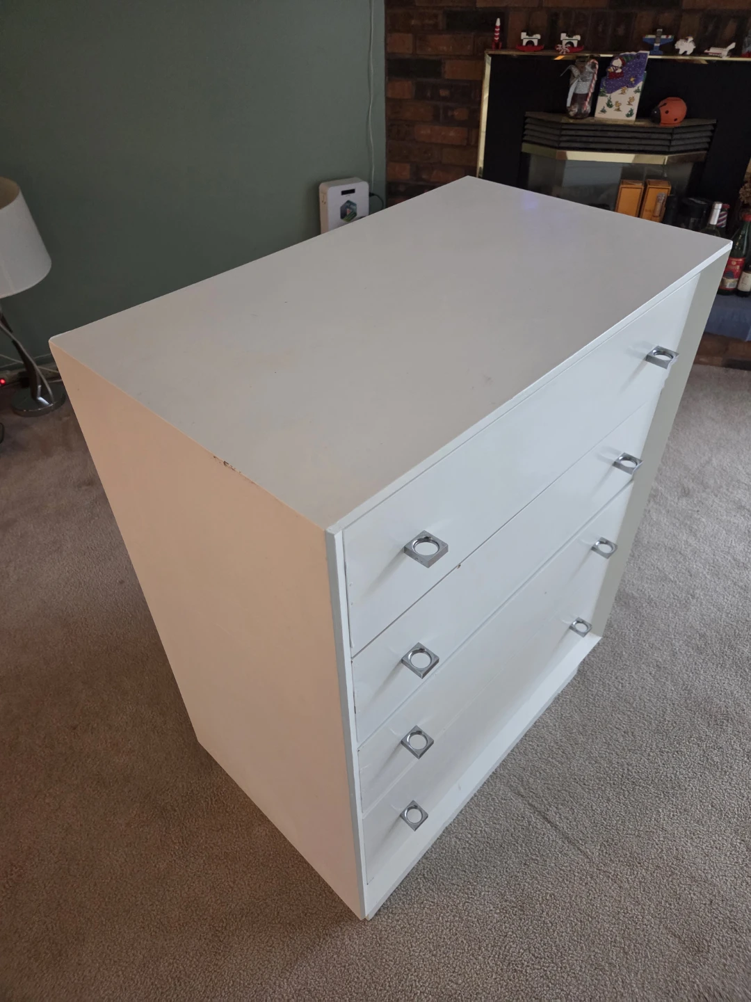 White 4-Drawer Dresser - photo 2