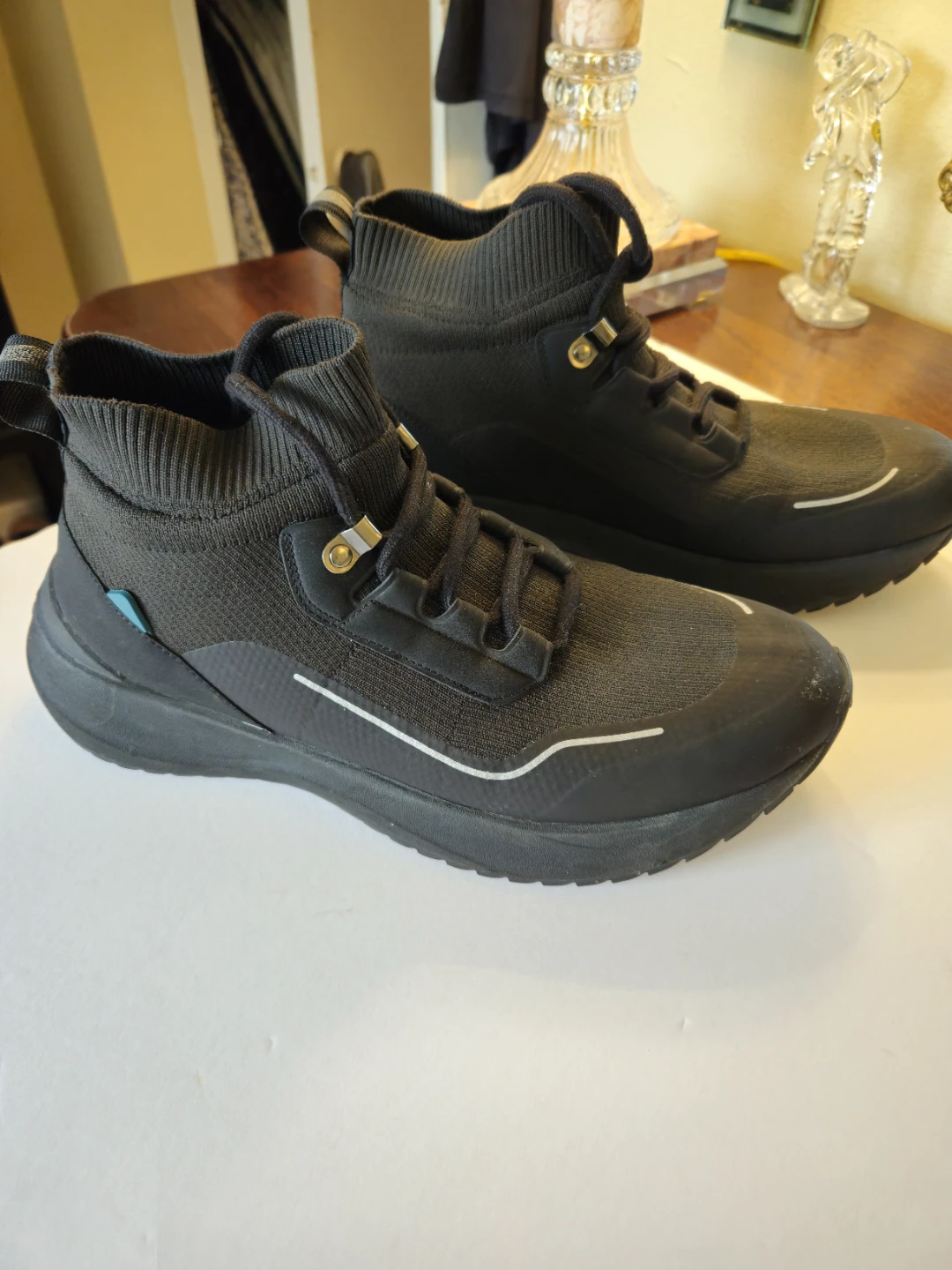 Vessi Stormburst High Top Waterproof Knit Shoes Black