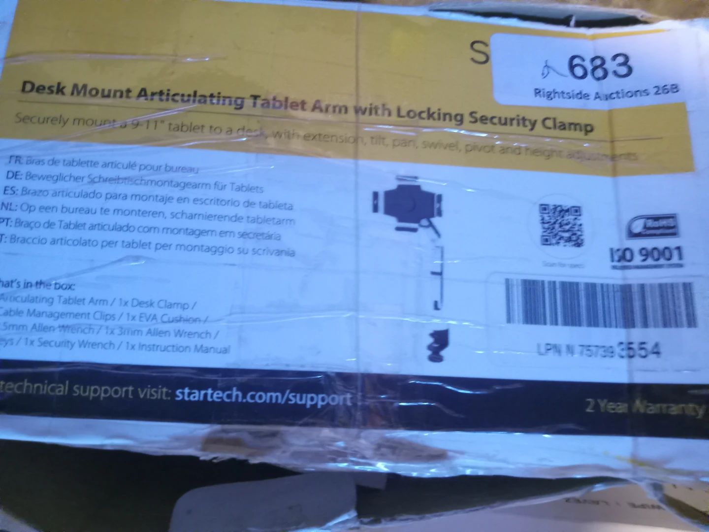 Desk Mount Articulating Tablet Arm with Locking Security Clamp - photo 3